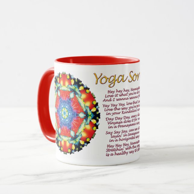 Candied Yoga Song Mug (Front Left)