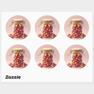 candies and jellies classic round sticker