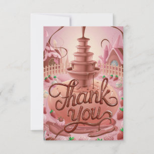Candies Cute Chocolate thank you card