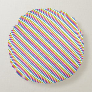 Candies Strips Round Cushion