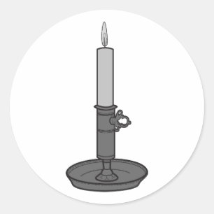 Candle 01 classic round sticker