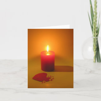 Candle and Broken Heart Notecard