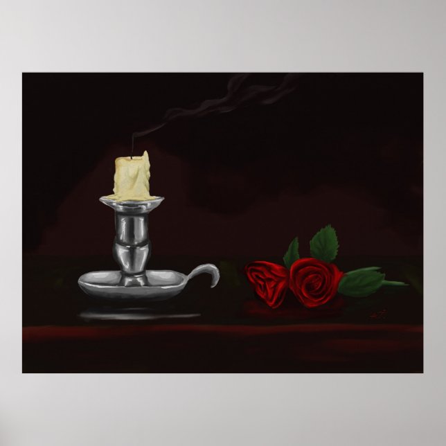 Candle and flower poster (Front)
