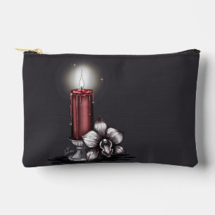 Candle and Orchid Accessory Pouch