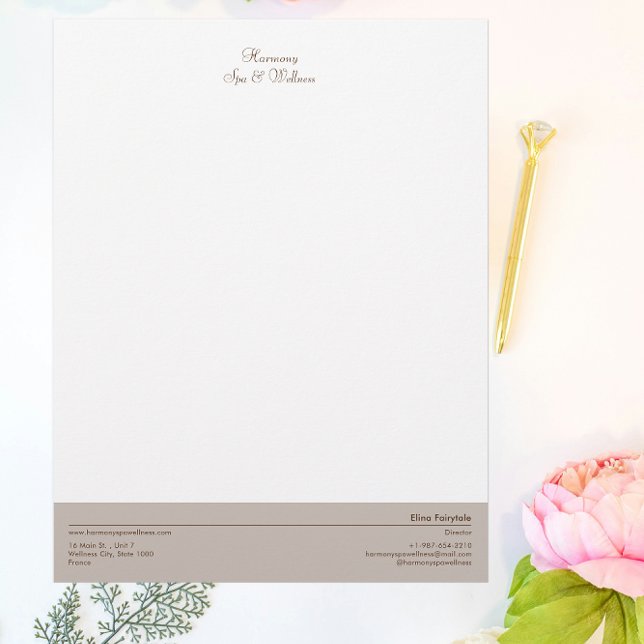 Candle, Brush, Spa & Wellness Letterhead (Creator Uploaded)