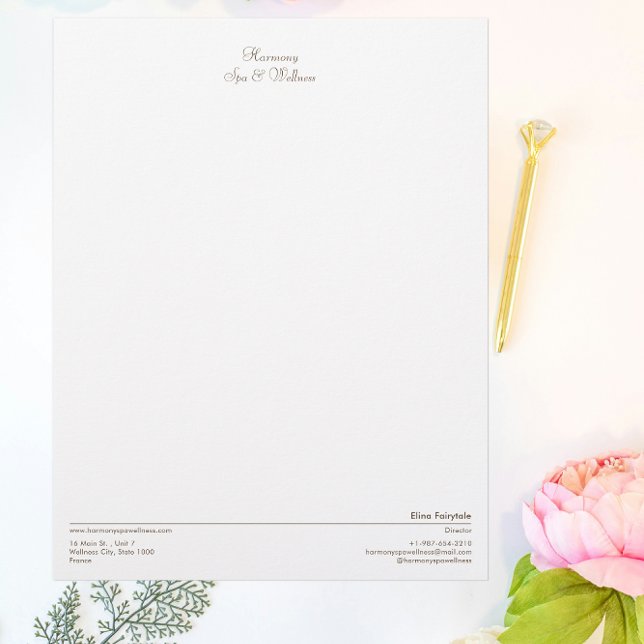 Candle, Brush, Spa & Wellness Letterhead (Creator Uploaded)