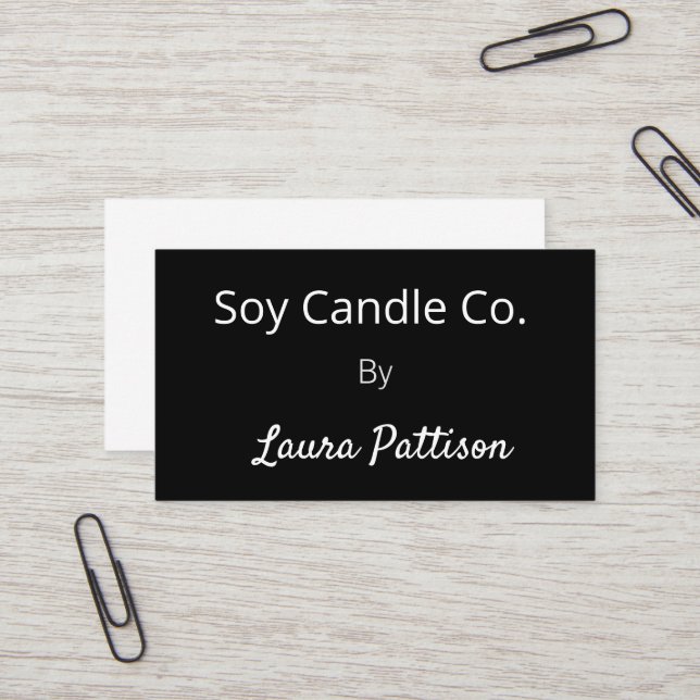 Candle business add name company website email det business card (Front/Back In Situ)