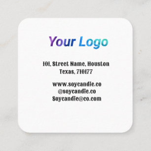 Candle business add name company website email det square business card