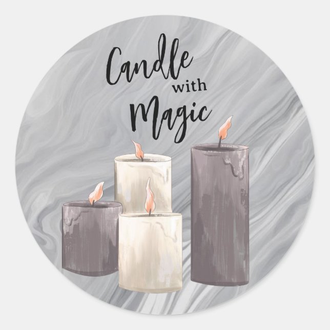 Candle business logo Sticker (Front)