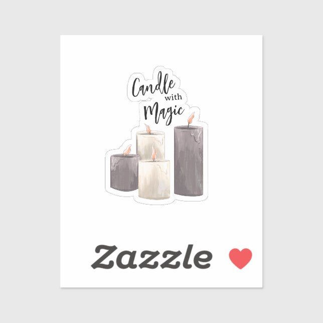 Candle business logo Sticker (Sheet)
