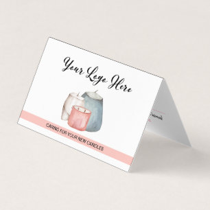 Candle Care Instructions / Caring for Your Candles Business Card