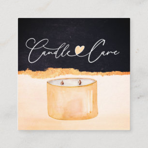 Candle Care Instructions / Caring for your candles Square Business Card