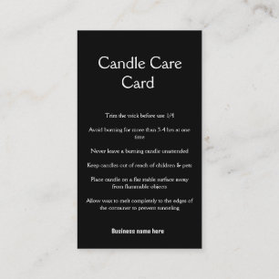 Candle care instructions wax melt add q r code bus enclosure card