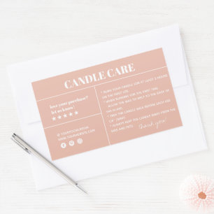 Candle Care Thank You Packaging Sticker