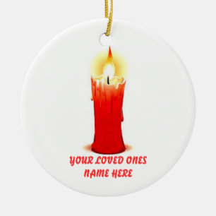 CANDLE, CERAMIC ORNAMENT
