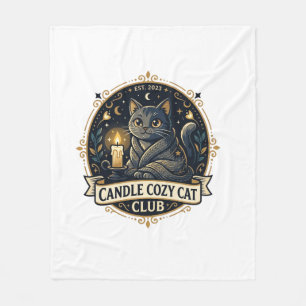 Candle Cosy Cat Cat Dad Gift Idea - Candle Cosy Ca Fleece Blanket