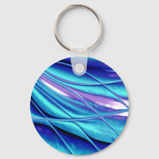 Candle Creation Blue Abstract Key Ring