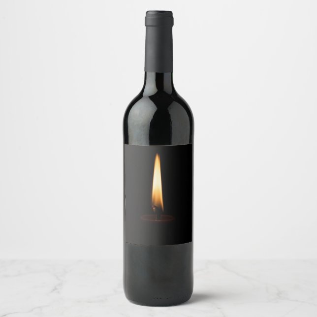 Candle Flame 2 Wine Label (Front)