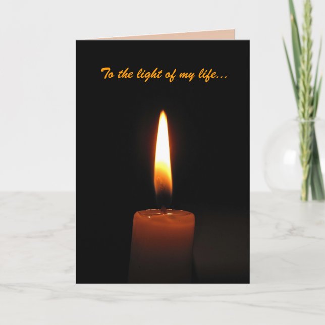 Candle Flame Birthday Card (Front)