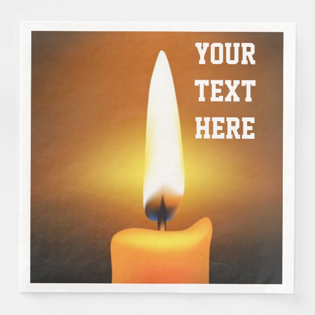 Candle Flame Paper Napkins (Front)