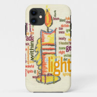 Candle Flame Word Cloud Art Print