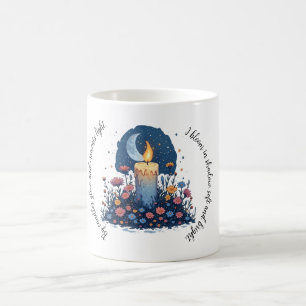 Candle & Flowers Under the Moon Celestial Art Coffee Mug