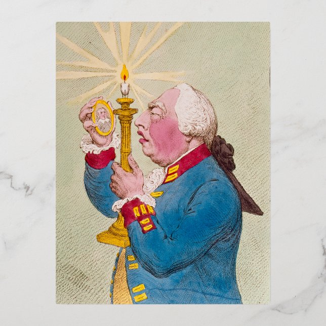 Candle - Foil Holiday Postcard (Front)