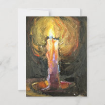 Candle glow postcard