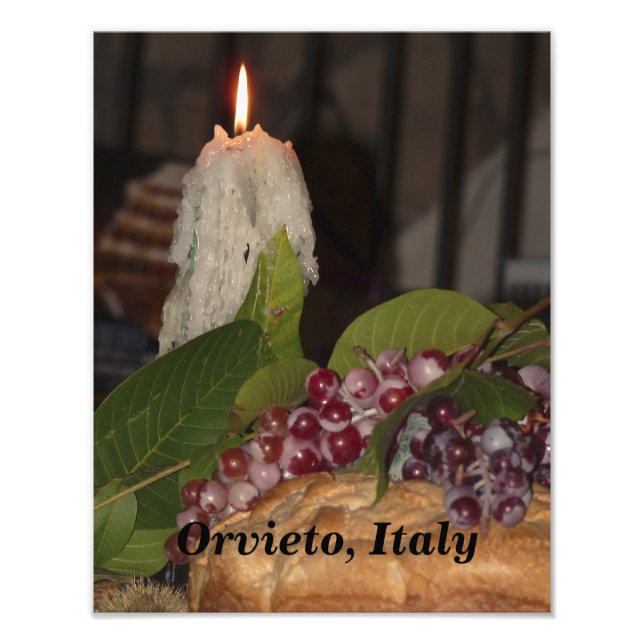 Candle & Grapes Orvieto Photo Print (Front)