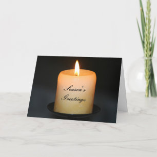 candle greetings holiday card