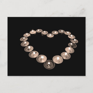 Candle heart postcard