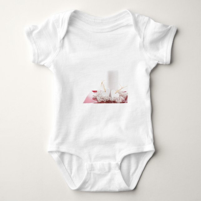 Candle & Hearts Baby Bodysuit (Front)