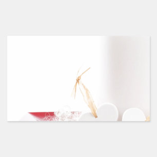 Candle & Hearts Rectangular Sticker