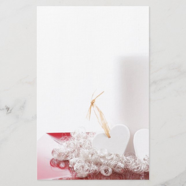 Candle & Hearts Stationery (Front)
