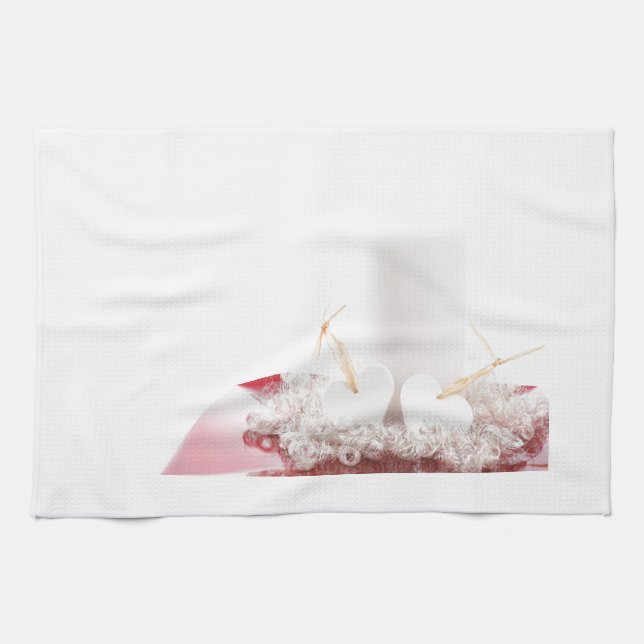 Candle & Hearts Tea Towel (Horizontal)