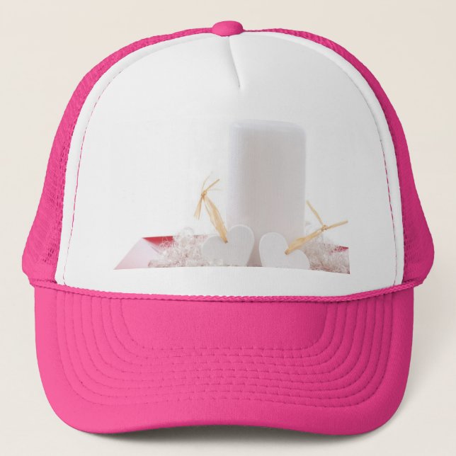 Candle & Hearts Trucker Hat (Front)