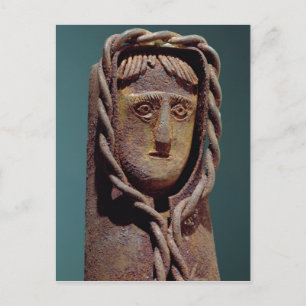 Candle holder with a figure of Jesus Postcard