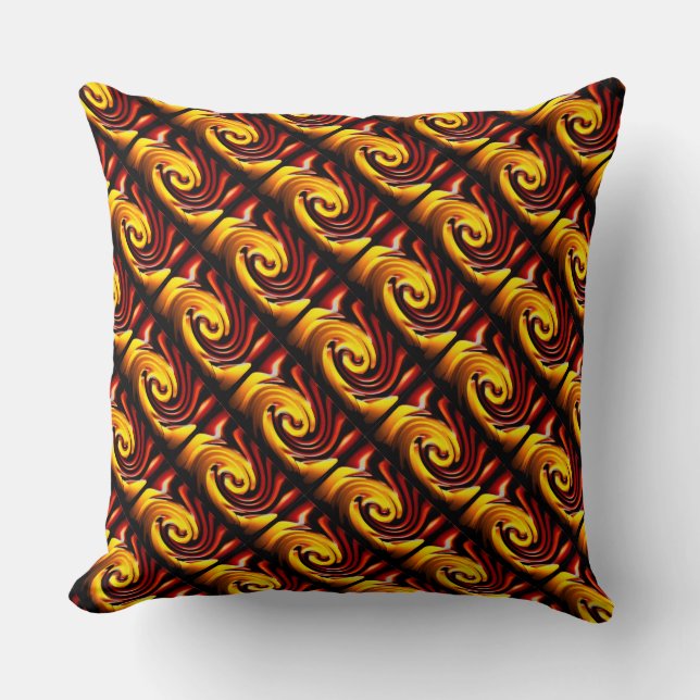 Candle in the Wind (yellow/red) Cushion (Front)