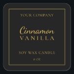 Candle Label Black Gold Minimal Product Branding<br><div class="desc">Minimalist candle label for minimalist personalised product packaging for your business.</div>