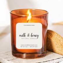 Candle Label Editable Product Label