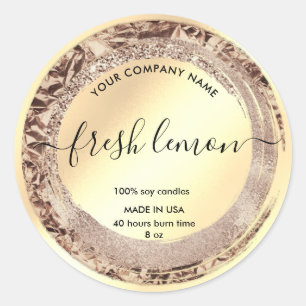 Candle label Elegant Product Packaging