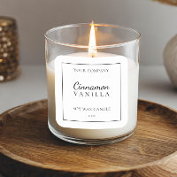 Candle Label Minimalist Product Branding