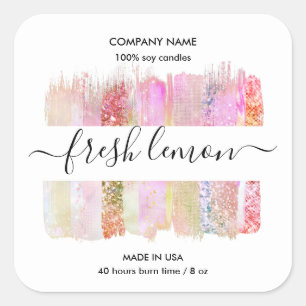Candle label product label holographic jar label