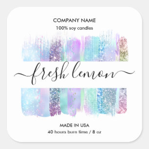 Candle label product label holographic jar label