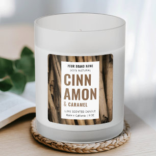 Candle Label With Photo Background Modern Elegant