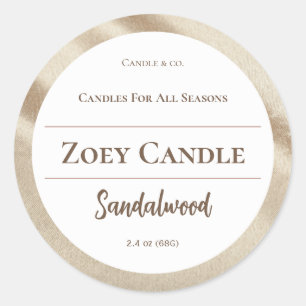 Candle Labels, Lotion Labels, Mason Jar Labels, Classic Round Sticker