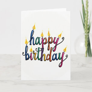 Candle Letter Birthday Card