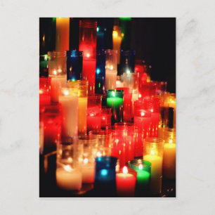 Candle light postcard