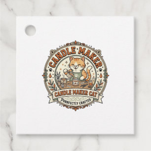 Candle Maker Cat Candle Maker Cat Vintage Vector A Favour Tags