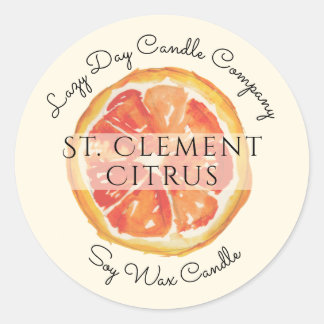Candle Maker Orange Citrus Packaging Sticker